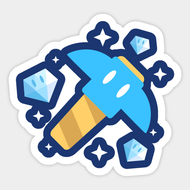 Super Pickaxe Sticker by cafephantom